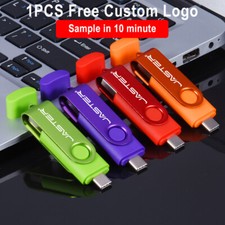 2 in 1 Type-C USB 64GB Flash Drive Free Logo Pen Drive 2.0 U Disk Thumb U Disk