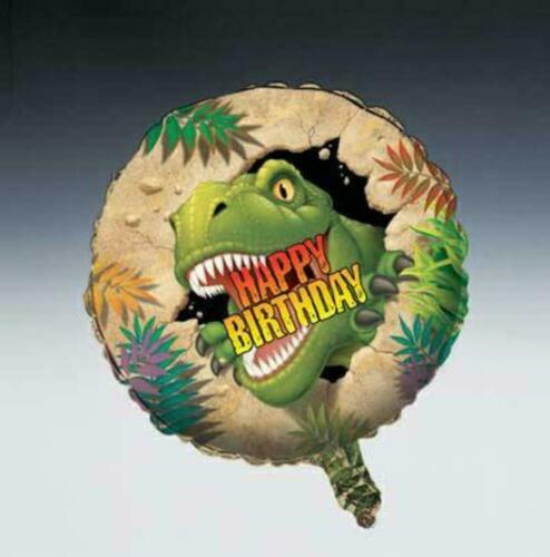 2 palloncini a forma di dinosauro, palloncini in pellicola, palloncini Happy Birthday, palloncini per compleanno per bambini, palloncini dinosauri, palloncini a elio