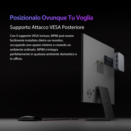 Blackview MP80 Mini PC Intel N5095 16GB RAM DDR4 512GB/1TB SSD Windows 11 WIFI 5 - Afbeelding 7 van 17
