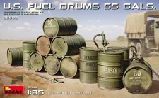 MiniArt 1/35 35592 US Fuel Drums 55 Gals (Buildings & Accessories)