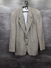 Vintage Mens Hugo Boss Silk Wool Blazer Jacket size 46R