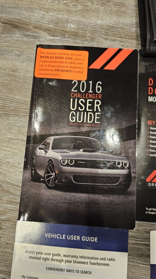 2016 Dodge Challenger 392 SRTHellcat Owners Manual With Case Free