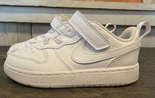 Nike Court Borough Low 2 TDV White Unisex Kids Size 9C EXCELLENT READ