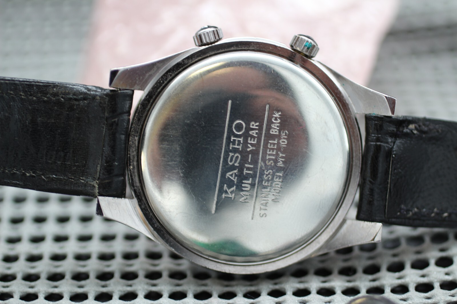 Kasho Multi-Year Calendar Day Date 41mm Mens Wrist Watch Original Vintage RUNS