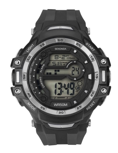 sekonda digital dual time watch