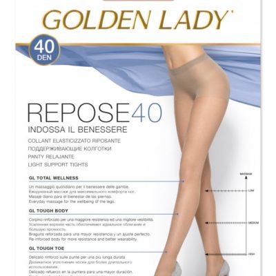 5 Paar Golden Lady Repose Erholsame Stretch Strumpfhose 40