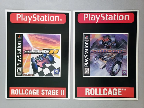 Rollcage & Rollcage Stage II 2 Toys R Us Vidpro Cards- PlayStation PS1 1999 RARE