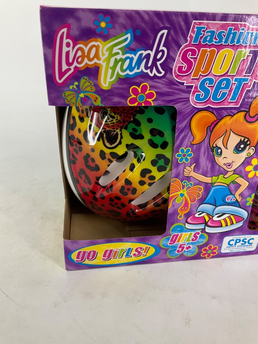 Vintage Lisa Frank Fashion Sports Helmet Pads Rollerblade Bike