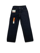 Faded Glory Denim Black Jeans Size 8R Adjustable Boys Stretch Cotton relaxed