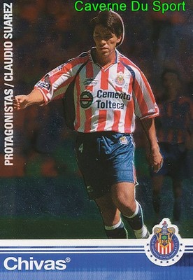 037 CLAUDIO SUAREZ MEXICO RARE METAL CARD 100 YEARS OF CHIVAS GUADALAJARA PANINI