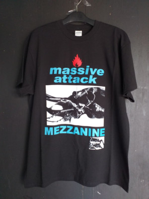 Massive Attack Reprint T Shirt Vintage Band Music Shirt 2 sided S-5XL
