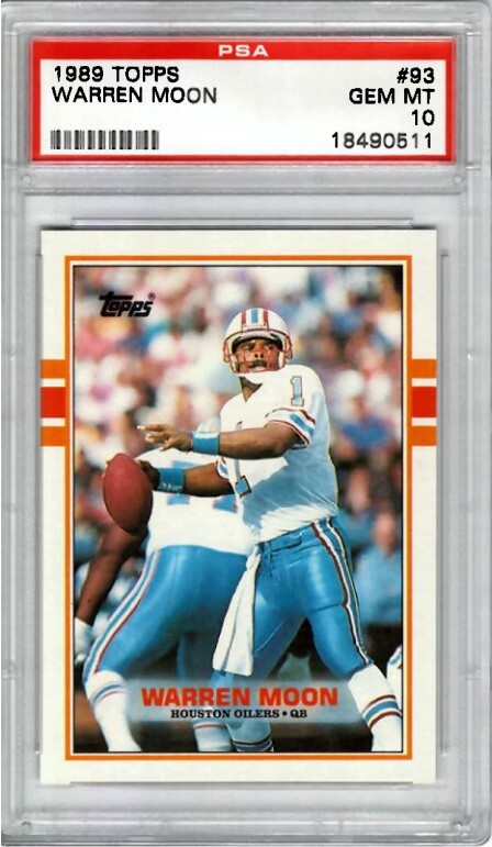 1989 Topps #93 Warren Moon PSA 10 HOF Oilers