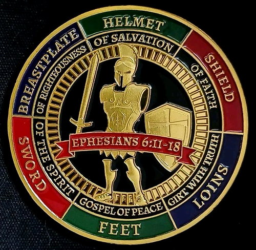 "Armor of God" Commemorative Silver Dollar Size Challenge Coin ~ Free Shipping! - Picture 3 of 4