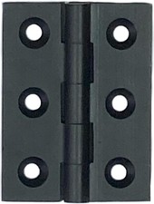 2X Black Brass Butt Hinge, 50mm x 38mm x 2mm