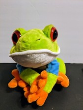 Wild Republic Realistic Green Tree Frog 16" Soft Plush Stuffed Animal Toy