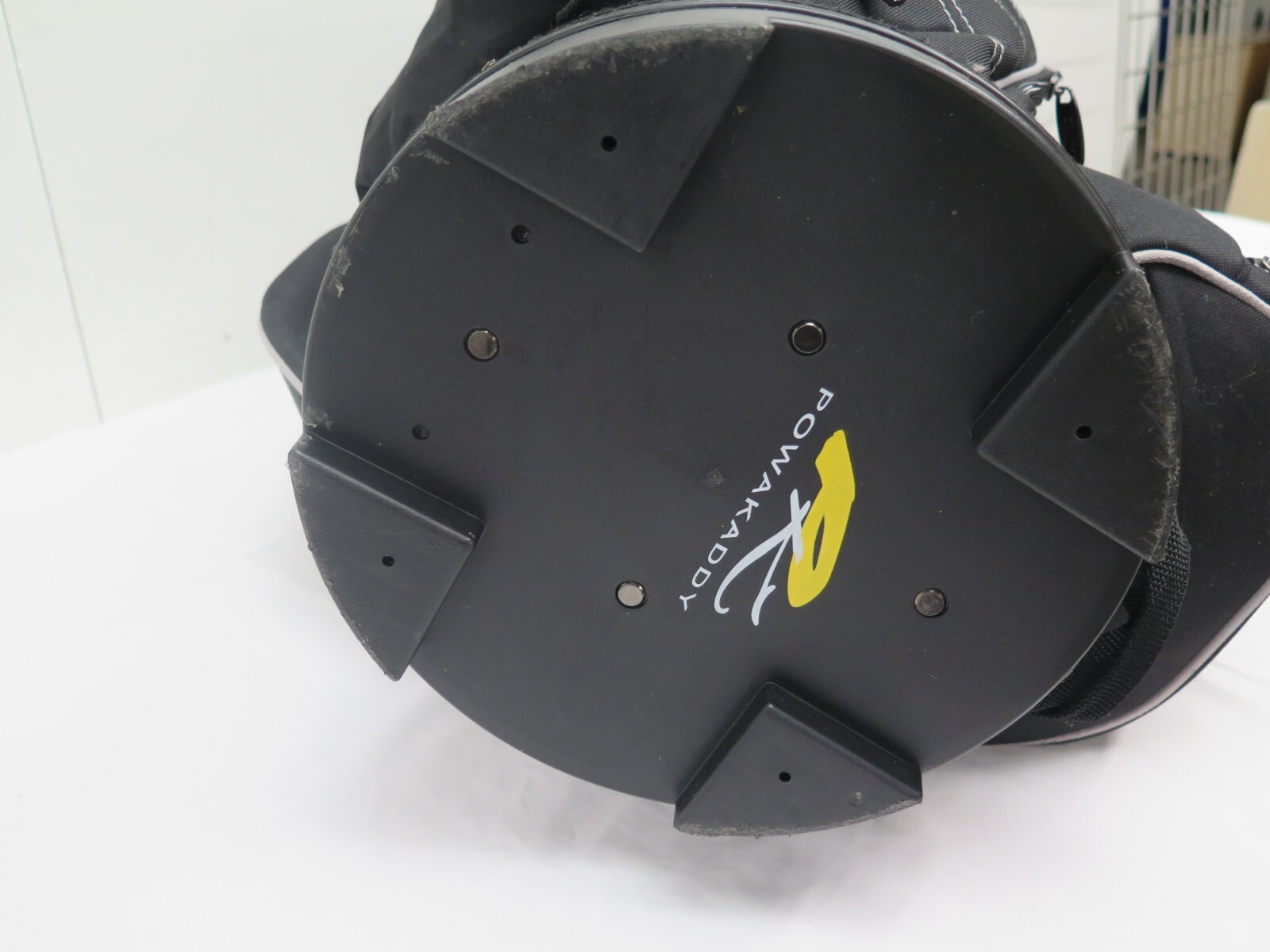 Powakaddy black grey yellow multiple compartment golf bag with hood eBay