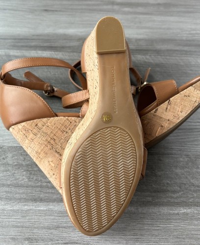 Tommy Hilfiger Missa Women's Wedge Sandals Brown Size 10 New Strappy Shoes - Picture 7 of 10