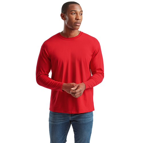 Fruit of the Loom Langarmshirt 100% Baumwolle Uni Tee Herren T-Shirt Paket - Bild 5 von 15