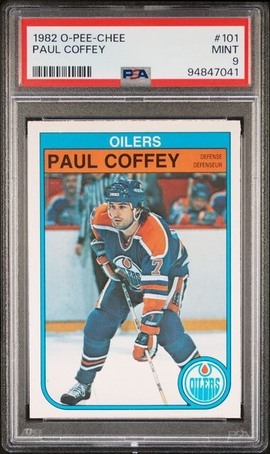 1982 O-PEE-CHEE 101 PAUL COFFEY PSA 9