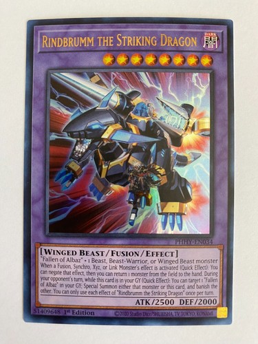 Yugioh Rindbrumm The Striking Dragon PHHY EN034 Ultra Rare 1st Ed NM FREE SHIP EBay