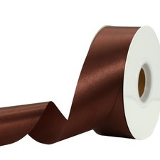 Brown Ribbon 1-1/2 Inch x 50 Yards Satin Ribbon Single Face Crafts Gift