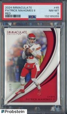 2024 Panini Immaculate Red #45 Patrick Mahomes II Chiefs 63/85 PSA 8 NM-MT