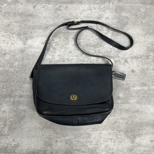Vintage Coach 9790 City Bag Crossbody Leather Rare Navy Blue Bag Made in USA