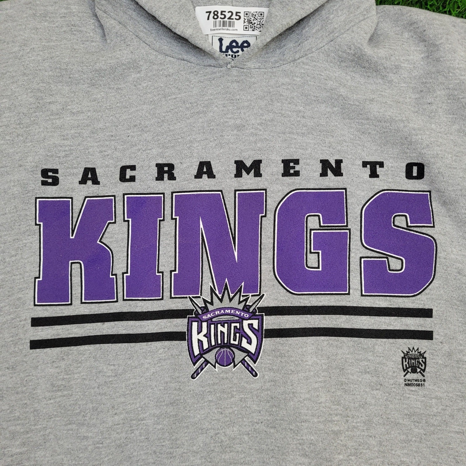 Vintage Y2K Sacramento Kings Baggy Hoodie 2XL 28x30 USA thumbnail 3
