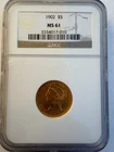 1902 $5 Liberty Gold Coin NGC MS61