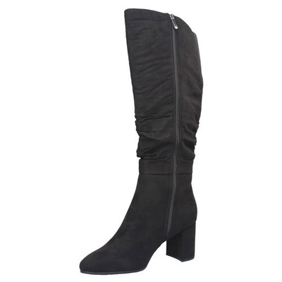 Marco Tozzi Stoffstiefel mit Reißverschluss schwarz - Damen Schuhe hohe Stiefel
