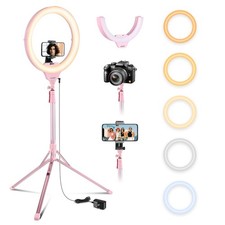 NIB - 14'' Selfie Ring Light with 62'' Tripod Stand and Phone Holder, Dimmable