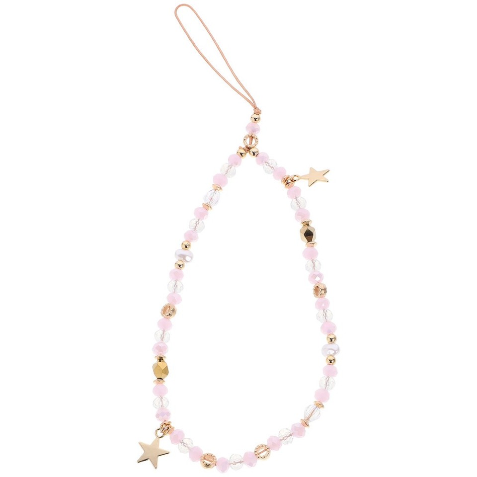 Durable Pink Beaded Phone Chain Crystal Alloy Phone Strap Charm | eBay ...