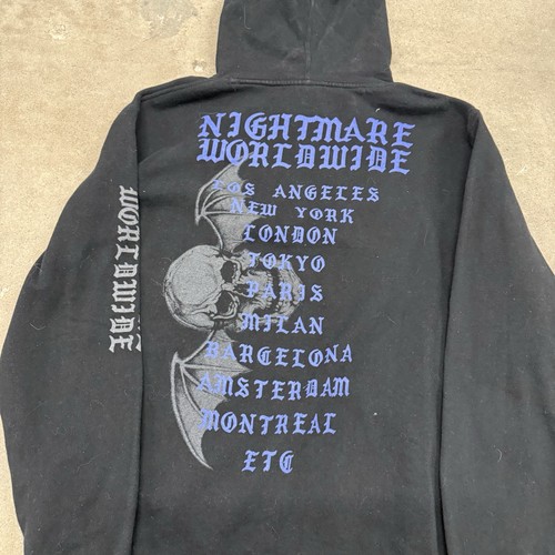AVENGED SEVENFOLD NIGHTMARE WORLDWIDE TOUR BAND GRUNGE ROCK METAL HOODIE LARGE - Picture 6 of 6