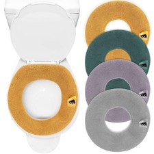 Bathroom Closestool Toilet Seat Cover Soft Pad Cushion Winter Warm Mat Washable