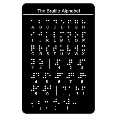Braille Letter Number Learning Board Braille Teaching Aid for Blind Kid Adult