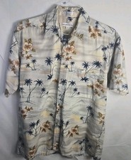 Vintage Pierre Cardin Mens Hawaiian Shirt Aloha Size M 100 Cotton Tropical VTG