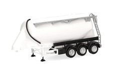 herpa Rimorchio cisterna per latte Feldbinder 35m³ a 3 assi, bianco, modello in 