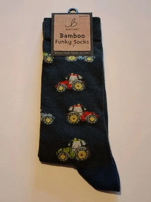 Bartleby Bamboo Funky Sock Tractor Design Size 6-11