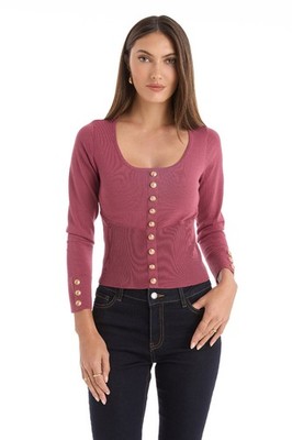 Edie Knit Top Sangria  THE NOLI SHOP