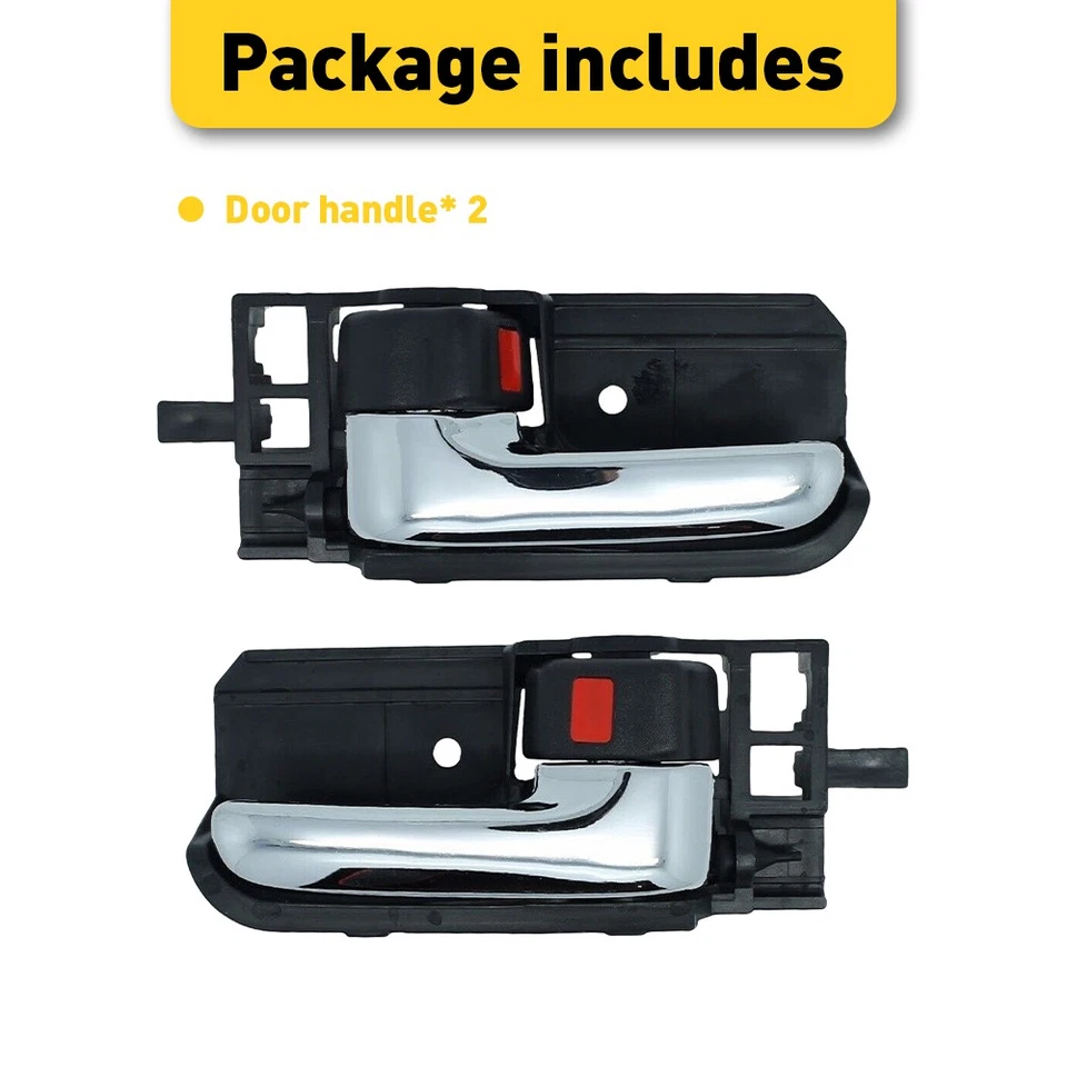 2X Manija del panel de puerta interior izquierda+derecha negra para Pontiac Vibe Base 2003-2008 Foto 4 de 4