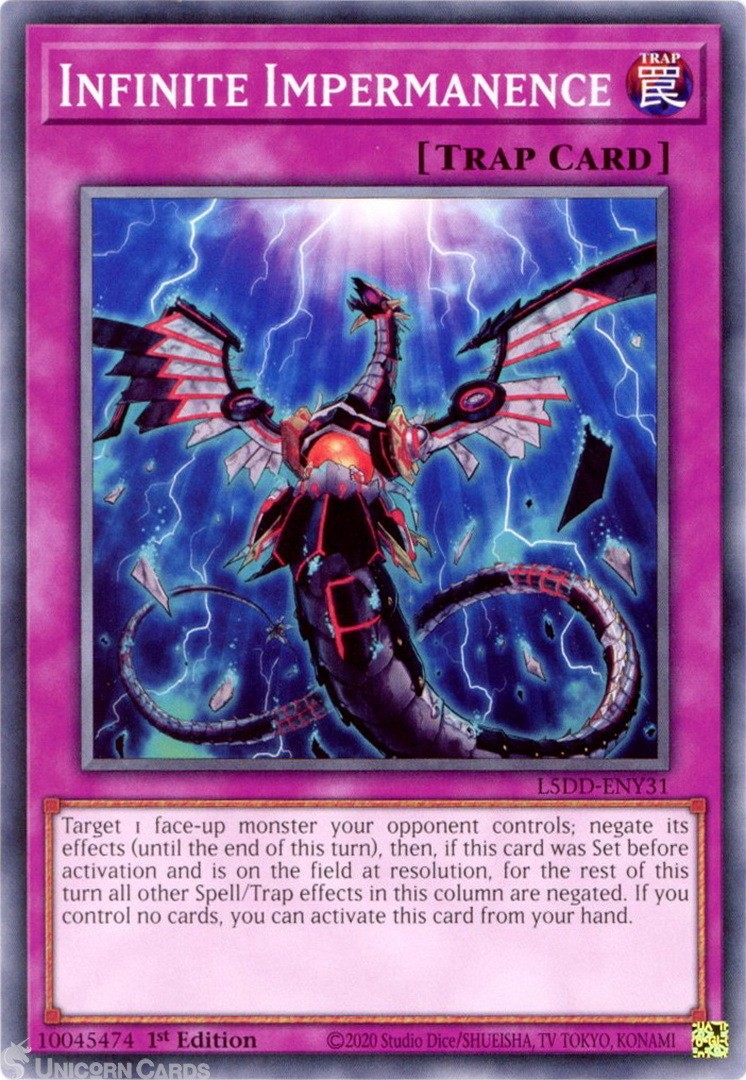L5DD-ENY31 Infinite Impermanence : Common 1st Edition Mint YuGiOh Card