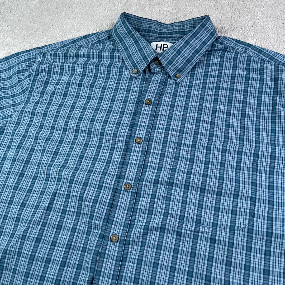 Chemise décontractée vintage Harbor Bay bouton 2XL des années