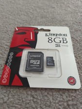 Genuine Kingston 8GB Micro SD w/ adapter Flash Memory Card SDC4 HC SDHC Class 4