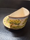 Small Italian Wall Vase Made In Italy 4.25" Wide 3.25" Tall — photo 3