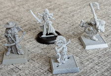 Reaper Miniatures Lot of 4 Pathfinder Iconic Heroes 1/2 Orc, Gnome, Dwarf, Human
