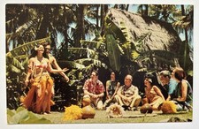 United Airlines Hawaii Hula Dancers Fly the Friendly Skies Postcard B8