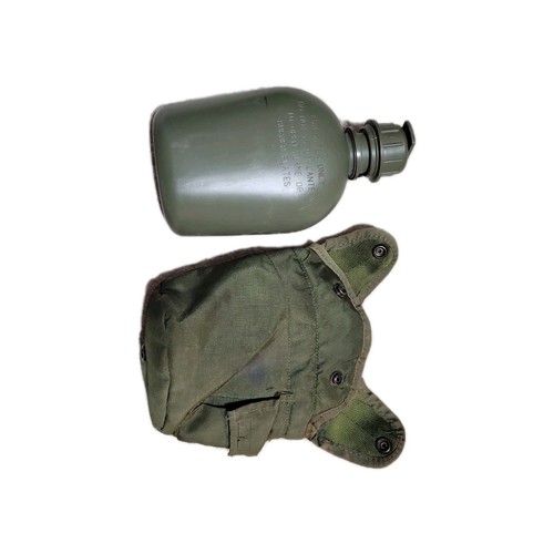 USGI Military 2 Pc Set 1QT OD Canteen w OD Pouch Cover NICE ALICE Gear