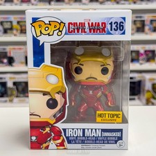 Funko Pop Marvel Civil War Iron Man Unmasked Hot Topic 136 Toy Vinyl Figure