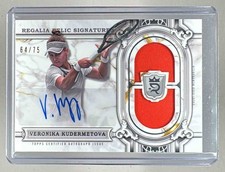 VERONIKA KUDERMETOVA 2024 Topps Royalty Tennis Regalia Relic Dual AUTO #d /75