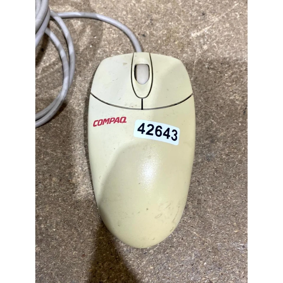 Logitech Compaq M-S48 Mechanical Mouse White Wired PS/2 3-Buttons Scroll Wheel - Image 2 of 4